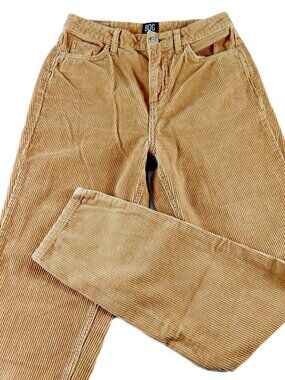 BDG Urban Outfitters Mom High Rise Corduroy Pant Women's Size 26 Tan Wide Wale